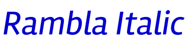 Rambla Italic font